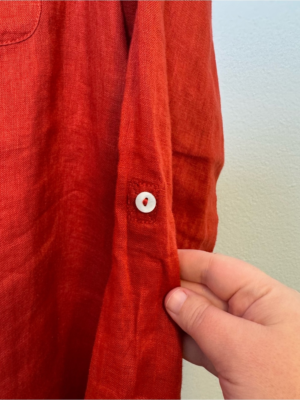 Sigrid Olsen 100% Linen Long-Sleeve Button-Down Shirt - Picture 4 of 7
